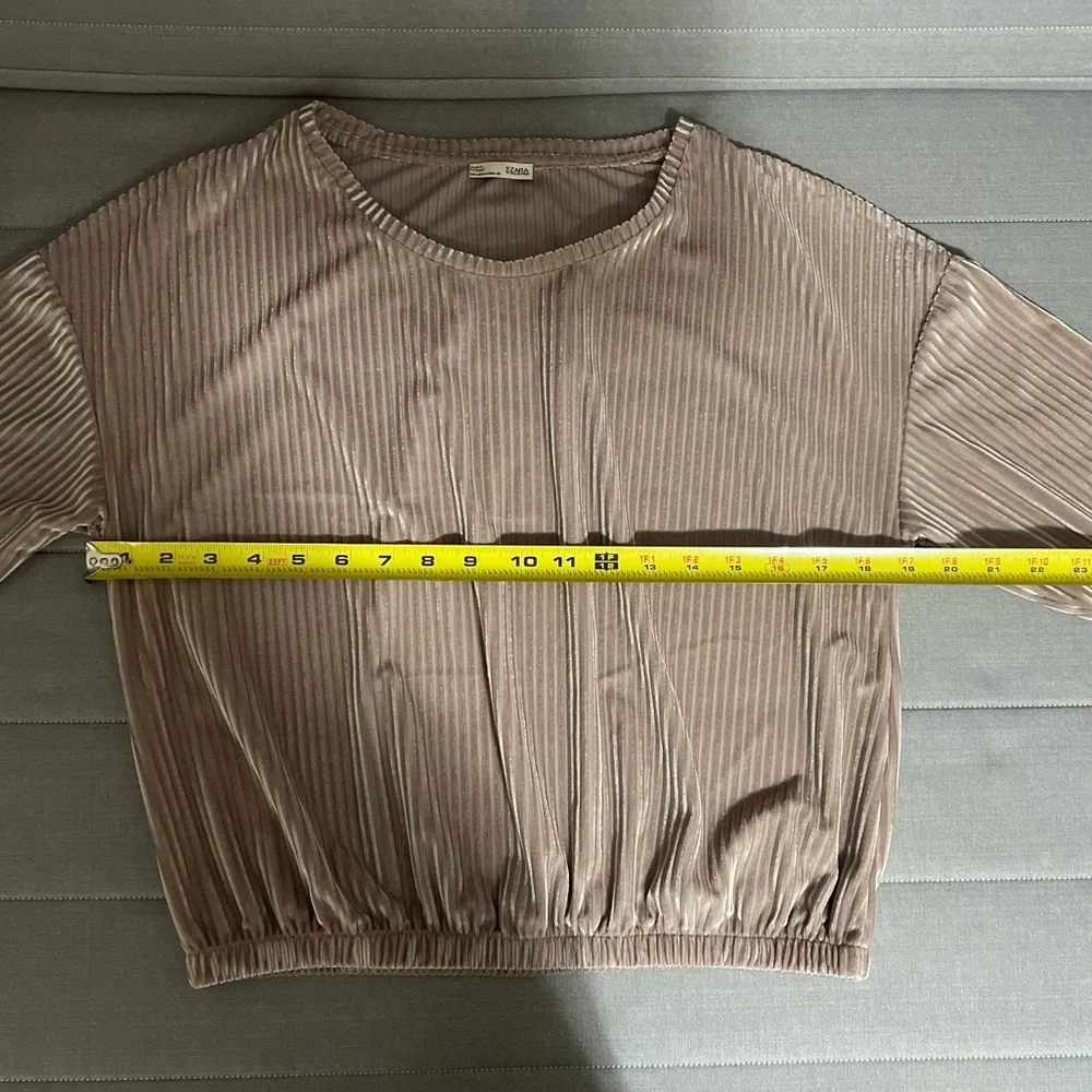 Blush Ribbed Velvet Top - Picture 6 of 8